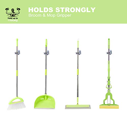 image for ADMA Mop Broom Holder Wall Mount Organizer,Mop Broom Hanger Gripper,Ha