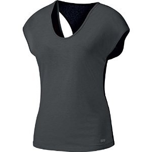 ASICS Women's Studio Fit Sana Reversible Short Sleeve Top Dark  Grey/Performance Black T-Shirt XS (US 4-6)