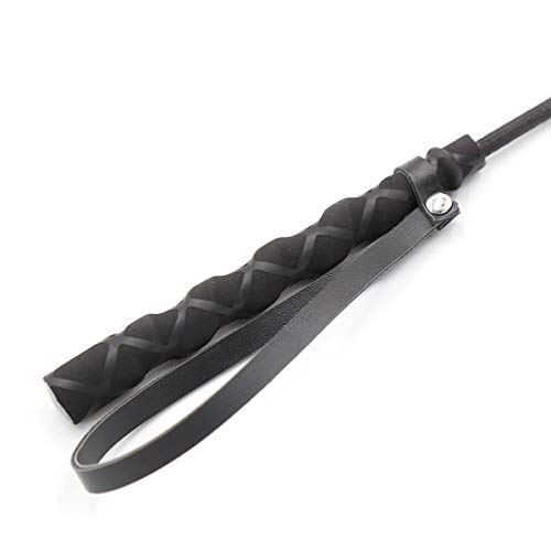 18" Real Riding Crop Purple with Genuine Leather Top | Premium Quality Crops - Thumbnail 3