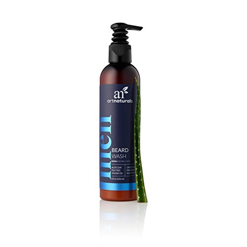 ArtNaturals Natural Beard Shampoo Wash - (8 Fl Oz / 236ml) - Infused with Aloe Vera, Tea Tree and Jojoba Oil - Sulfate Free