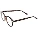 zeroUV Retro Keyhole Nose Bridge Clear Lens P3 Round Glasses 46mm (Dark-Tortoise/Clear)