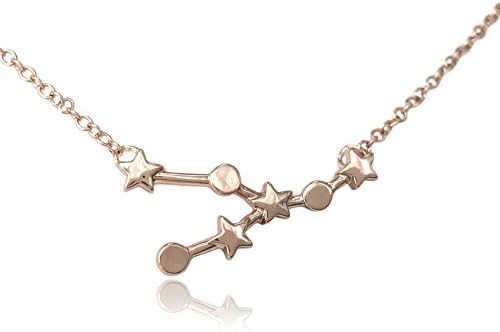 COS (TM) Zodiac Constellation Sign Symbol Pendant Necklace (Taurus Rose Gold)