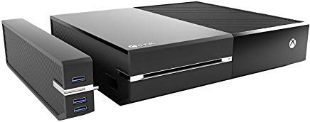 Xbox One External Hard Drive Memory Expansion Easy Plug-in Storage Upgrade with Built-in Cooling Fans USB 3.0 Ports & Micro SD Slot