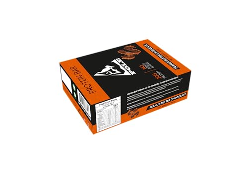 Pole Nutrition Chocolate Protein Bar, 22g Protein, No Added Sugar, 12 x 60g (PEANUT BUTTER CHOCOLATE)