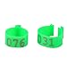 100PCS/Bag 16MM 001-100 Numbered Plastic Poultry Chickens Ducks Goose Leg Bands Leg Rings (Green)