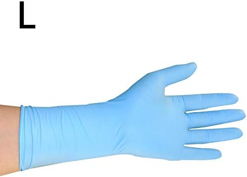SGEB 100Pcs/Box Latex 12Inch Lengthen Disposable Gloves For Food Home Cleaning Acid Alkali Resistance Antiskid Golves