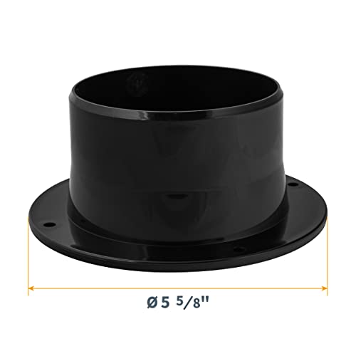 POWERTEC 70126 Inlet Flange, 4 Inch OD Dust Collection Ducting