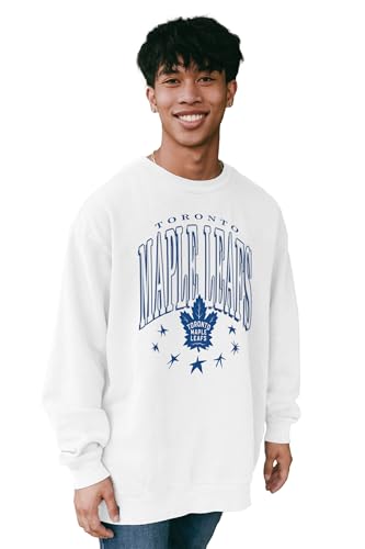 Blue 84 Standard NHL Officially Licensed Crewneck Sweatshirt Ringspun White Sta…