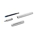 Parker IM Premium Chrome Chiseled Fountain Pen, Medium Nib, Blue Ink