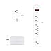 KMC 6-Outlet Surge Protector Power Strip with 6 Feet Cord, 1200 Joule, Overload Protection, White
