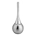 Toilet Bowl Brush and Holder, Creative Toilet Brush Set with Stainless Steel Base (Silver)