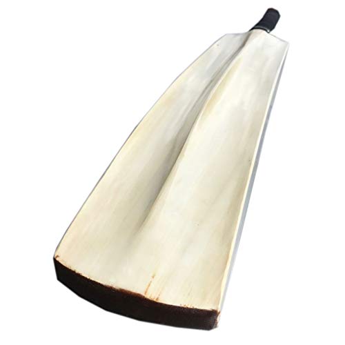 Zeepk Cricket Bat | Play Like The Pros | Adult Size, Cricket Tennis Ball Bat | Handcrafted Kashmir Willow with Durable Comfortable Rubber Grip Short Handle | Thick Edge Blade, 44mm, Light Weight 2lbs