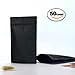 Mr.Bags 50 Smell Proof Bags - 4x6 Inches Matte Black Resealable Zip Lock Mylar Bags - Air Tight Storage - BPA Free FDA Approved