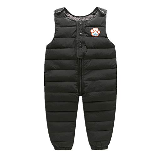 Mangka Toddler Snowsuits Baby Girls Boys Winter Snow Pants (Black,4T)