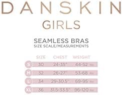 Two-pack of comfortable training bras in black and white colors.