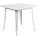 Flash Furniture 31.5'' Square White Metal Indoor-Outdoor Table primary