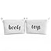Fawn Hill Co Toy and Book Storage Boxes for Kids or Pets - White Medium - 2 Pack