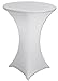 Banquet Tables Pro 30 Diameter x 42" Height White Spandex Highboy Table Cover primary