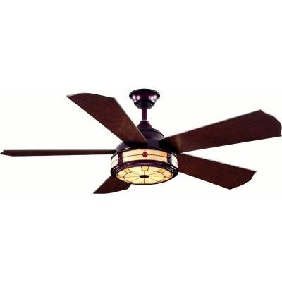Hampton Bay Savona Ac386 Wb 52 Weathered Bronze Ceiling Fan With