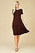 Annabelle Women's Comfy Short Sleeve Scoop Neck Swing Dresses with Pockets 3X-Large Brown Java D5213X