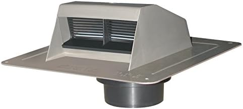 Duraflo 6011WW Exhaust Vent with Flap and ATT Collar, Weatherwood