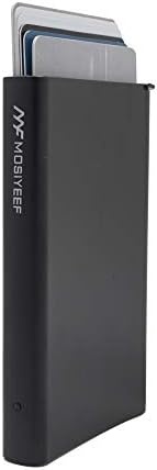 MOSIYEEF Aluminum Metal Minimalist Wallet Slim RFID Blocking Credit Card Business Card Holder Wallet