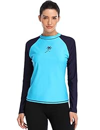 Bañador de manga larga para dama, UPF 50 +