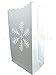 CleverDelights White Luminary Bags - 20 Count - Snowflake Design - Christmas Holiday Luminaria