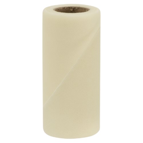 Falk Fabrics Tulle Spool, 6-Inch by 25-Yard, Ivory