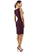 PattyBoutik Women V Neck Faux Wrap Ruched Day Night Dress (Purple Medium)