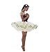 Pegasus Galaxy Women's 6 Layers Tulle Ballet Dance Costume Sleeve Tutu Dress