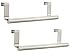 Pro Chef Kitchen Tools Towel Bar - Kitchen Towel Hooks Set of 2 Steel Racks - Over The Cabinet Door Bar Organizer Metal Hanger - No Drill Towel Rack for Bathroom and Kitchen Cabinet Doors Organizers