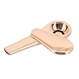 Naimo Zinc Alloy Pipe Scoop-Shape Larger Bowl Pipe for Herbs with Gift Box, Rose Gold
