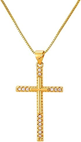 Cross Pendant Necklace for Women Simple 