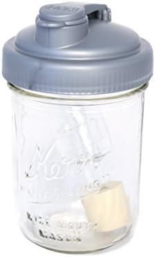 FARMcurious - Mason Jar Fermenting Kit - Mold Free - 1 Kit + 16 oz Kerr Mason Jar - Grey