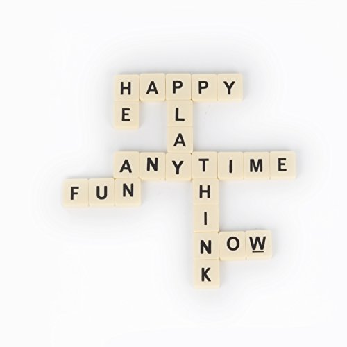 Huang Cheng Toys 144 PCS Scrabble Tiles ABS Pieces Scrabble Letters Lovely Bag Package (Banana)