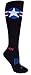 MOXY Socks Black with Red, White, and Blue American Star Performance Knee-High Socks