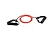 SPRI Deluxe Xertube Resistance Band Exercise Cords with Foam Padded Handles, Red, Medium