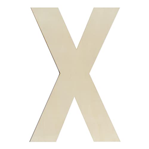Wooden Letters 12 Inch, Big Wooden Letter X Shapes Cutouts Blank Unfinished Large Wood Alphabet Letters for DIY Crafts Wall Decor Painting Wedding Birthday Party Decoration Room Home Decorations