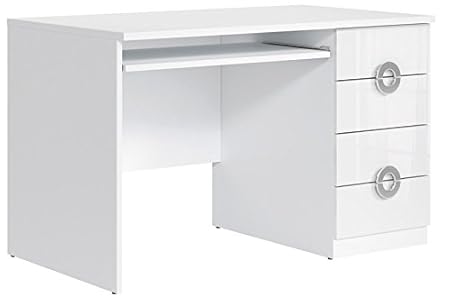 Ringo 120cm Wide White High Gloss Office And Home Desk