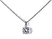 Weiss CZ Solitaire Adjustable Necklace Rhodium Plated - Simulated Diamond Basket Prong
