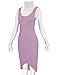 Tom's Ware Womens Elegant Sleeveless Dipped Hem Bodycon Midi Dress TWCWD106-PURPLE-US M