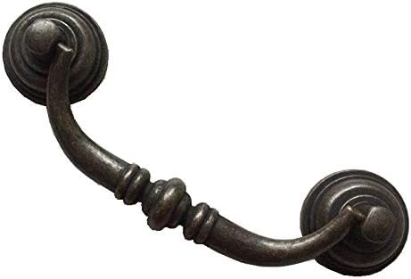 3 5 4 25 C C Bail Drawer Pull Drop Swing Handles Dark Antique