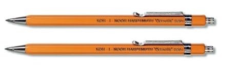 KOH-I-NOOR Fallbleistift Druckbleistift Metall 2er Set gelb