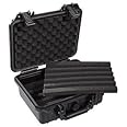Gurkha Travel Cigar Humidor holds 20-30 Full Sized Cigars Black Tactical Waterproof with Pressure Release Valve & Foam Inserts Case to Protect your Stogies