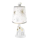 Lambs & Ivy Signature Moonbeams Lamp with Shade & Bulb - Gold, White, Animals