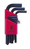 Bondhus 12299 Set of 9 Hex L-wrenches, Short