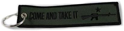 America AF Key Tag - Patriotic, Military Key Chain for Cars and Motorcycles (Come and Take It)