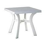 Viva Resin Square Dining Table 31 Inch (White) (29"H x 31"W x 31"D)