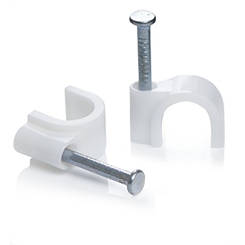 image for PARTH IMPEX Round Cable Wire Clips 4mm (Pack of 400) Cable Management 
